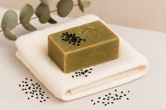 🌙 Routine beauté du soir avec le savon d’Alep à l’huile de nigelle ✨