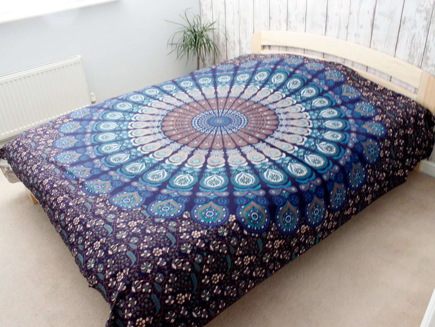 Couvre-lit ou Tenture murale en coton - Mandala classique (2 tailles)