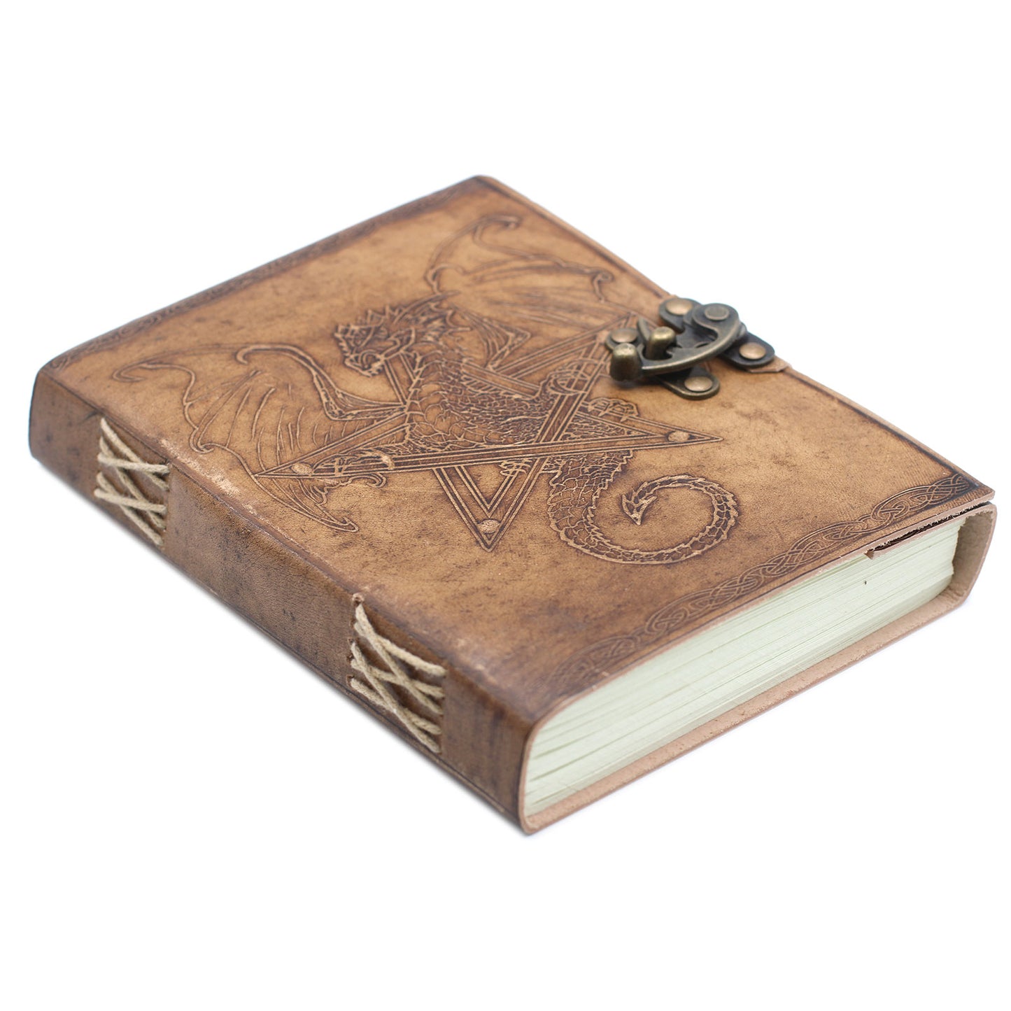 Carnets en cuir avec boucle (plusieurs modèles) - Feuilles blanches - 200 pages