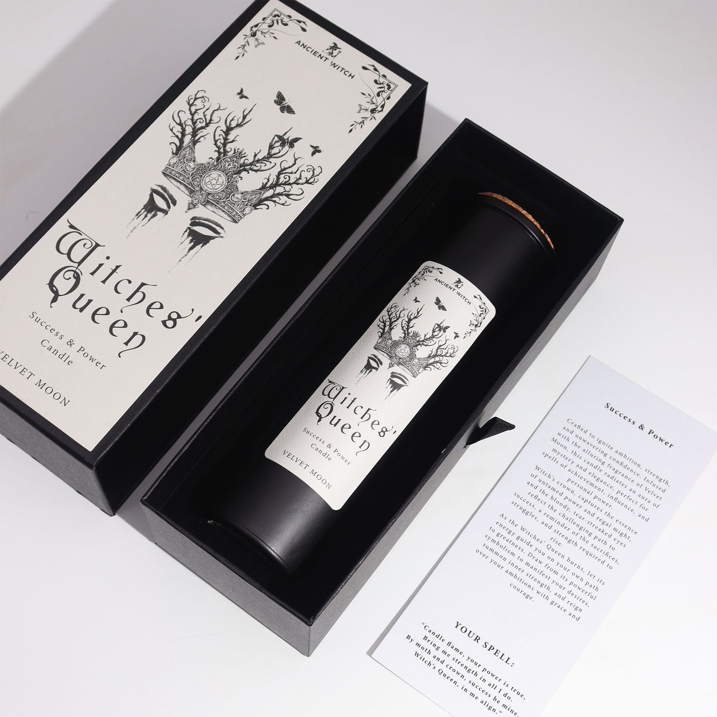 Bougie de purification de sorcière ancestrale - Reine des sorcières - Succès & pouvoir