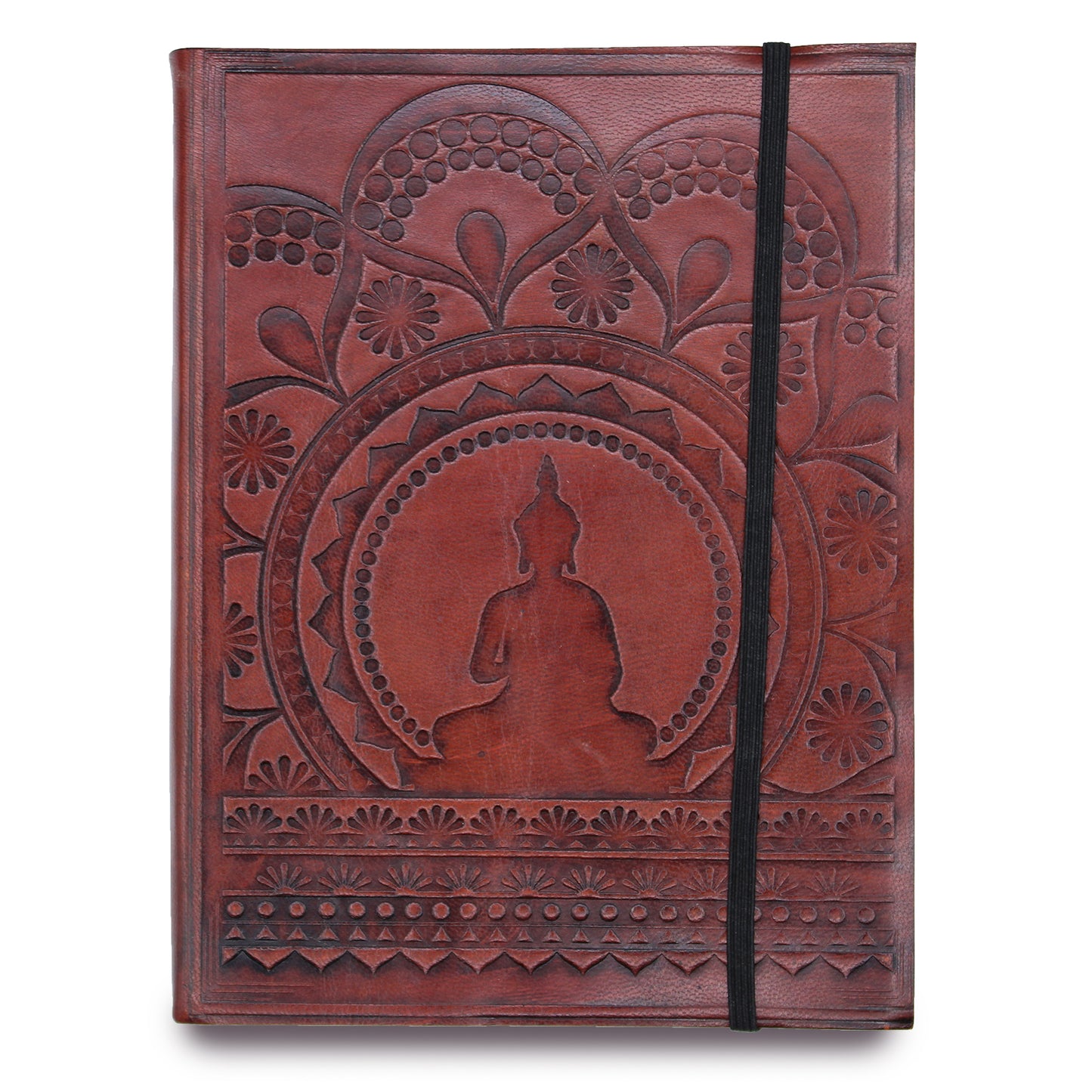 Carnets en cuir tanné avec bandoulière