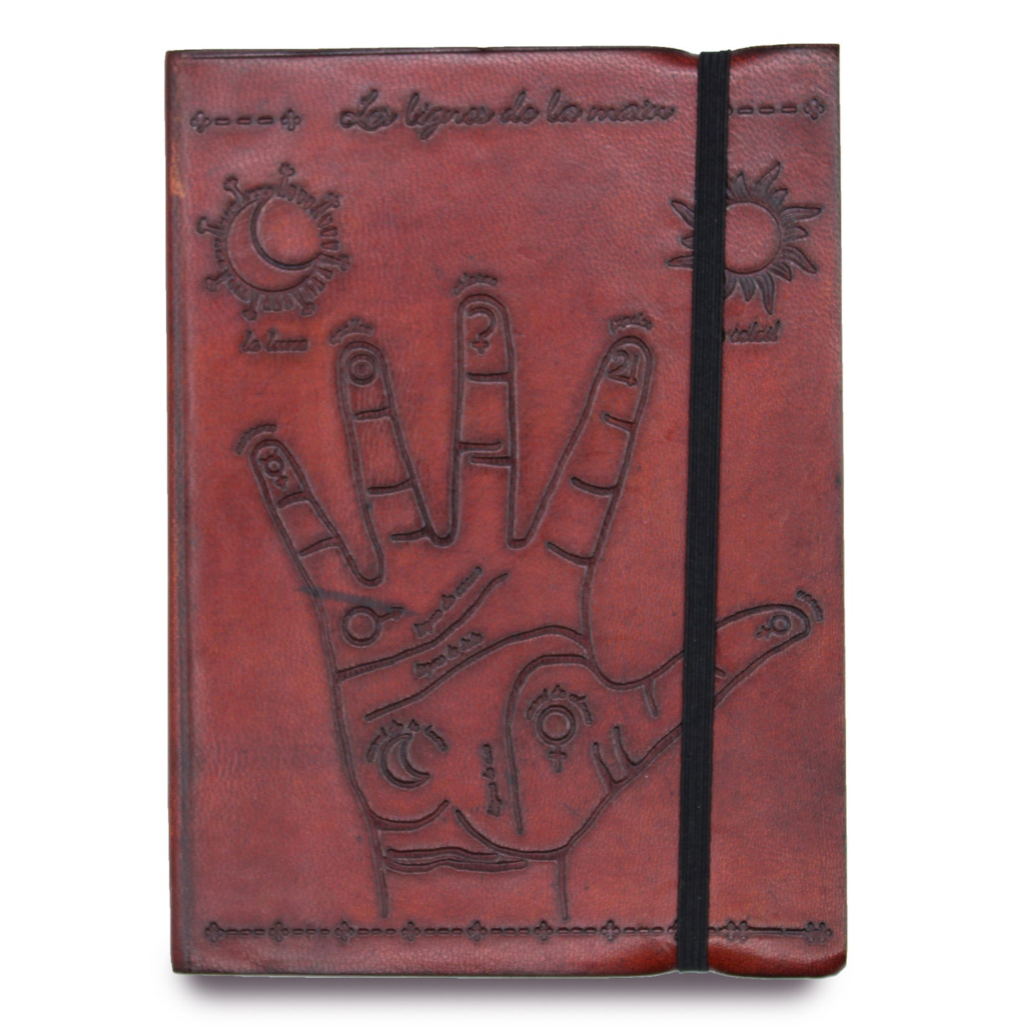 Carnets en cuir tanné avec bandoulière