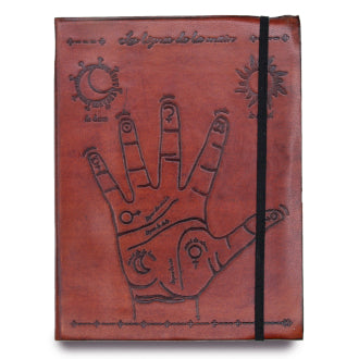 Carnets en cuir tanné avec bandoulière