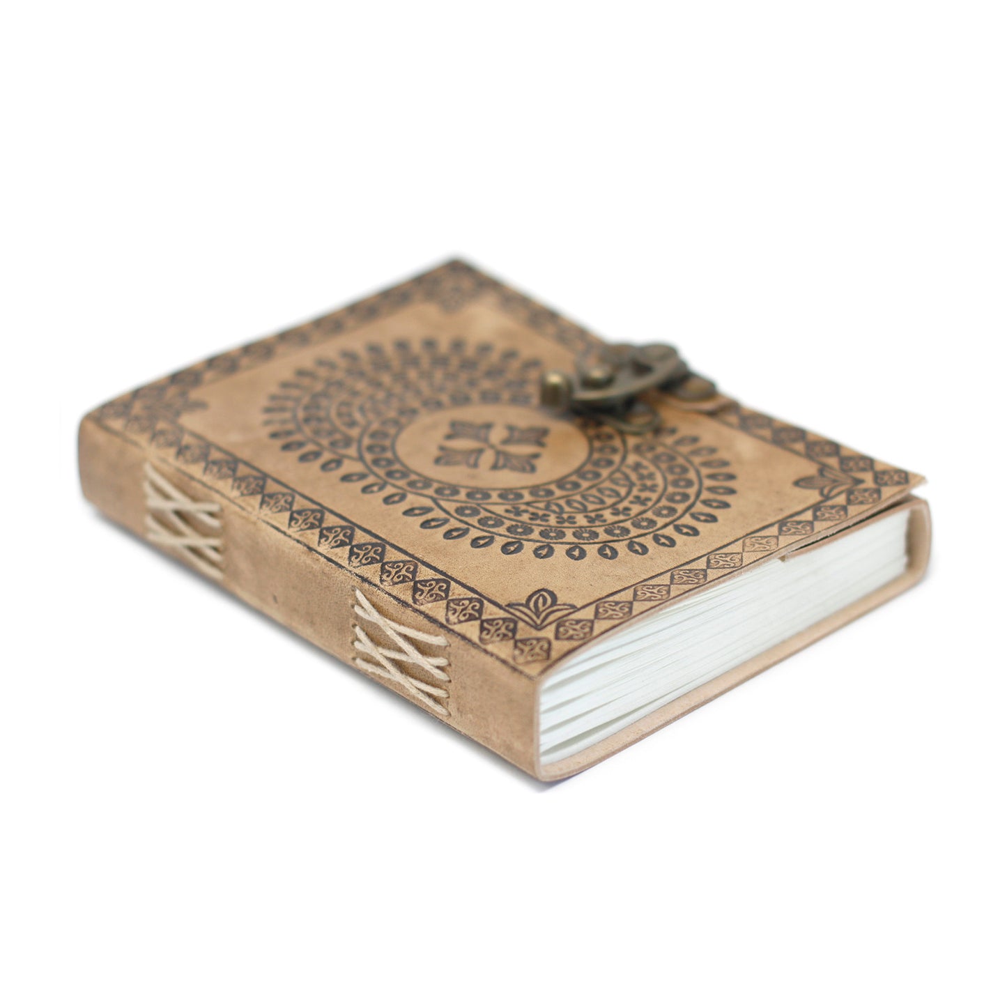 Carnets en cuir avec boucle (plusieurs modèles) - Feuilles blanches - 200 pages