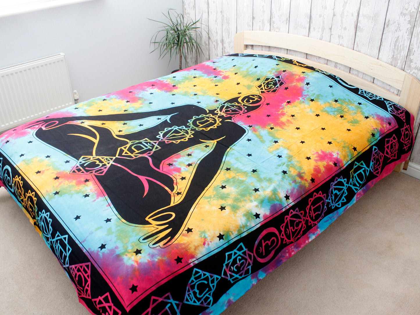Couvre-lit ou Tenture murale en coton - Chakra Bouddha (2 tailles)