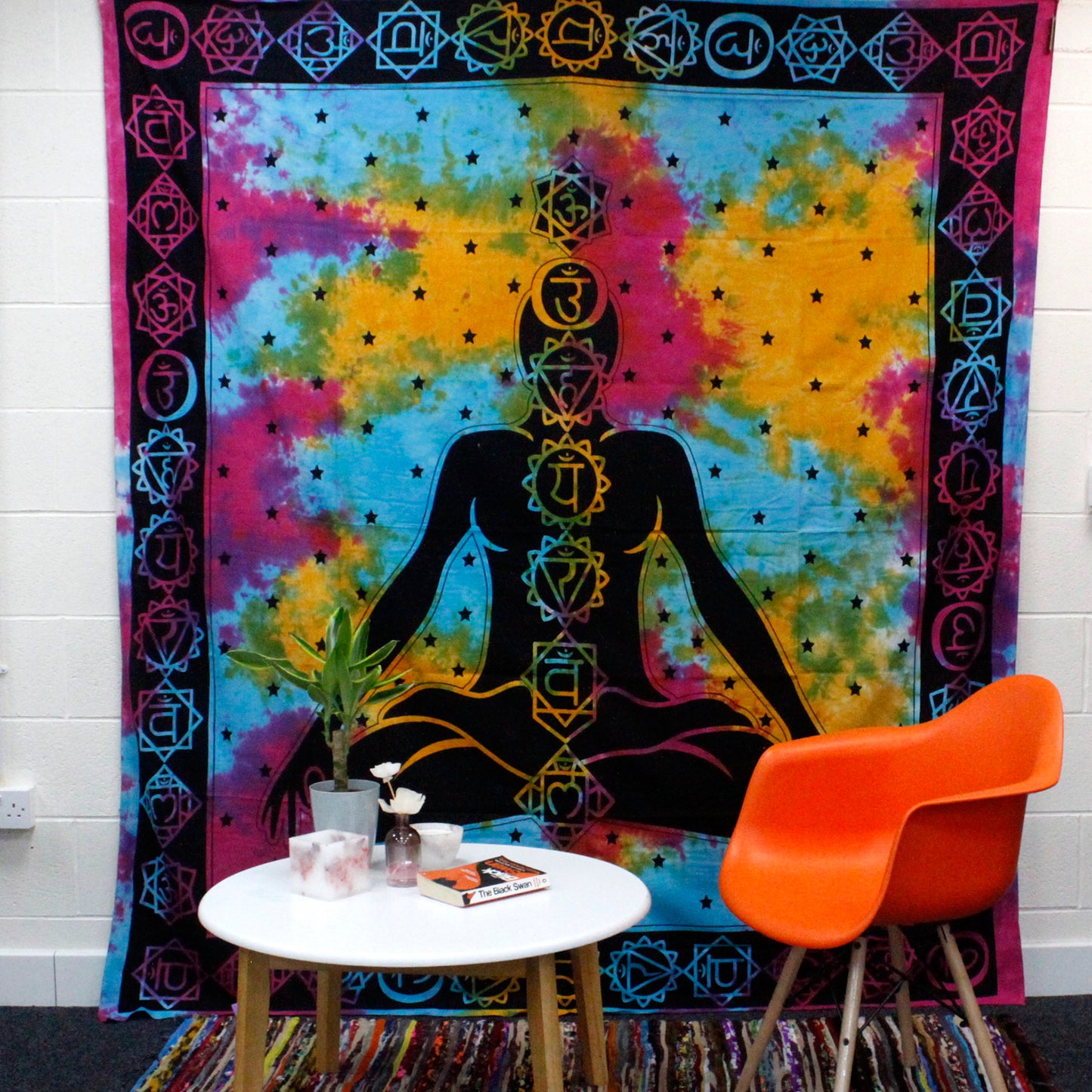 Couvre-lit ou Tenture murale en coton - Chakra Bouddha (2 tailles)