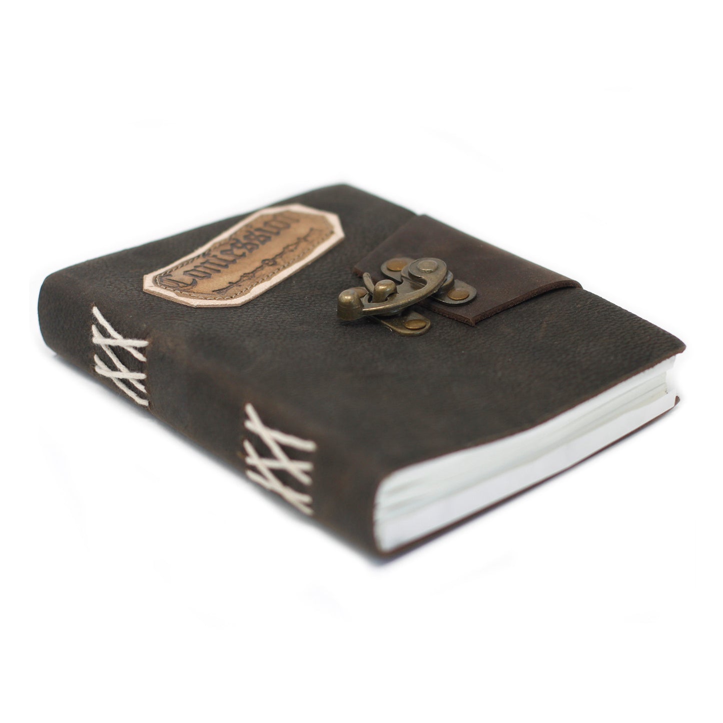 Carnets en cuir avec boucle (plusieurs modèles) - Feuilles blanches - 200 pages