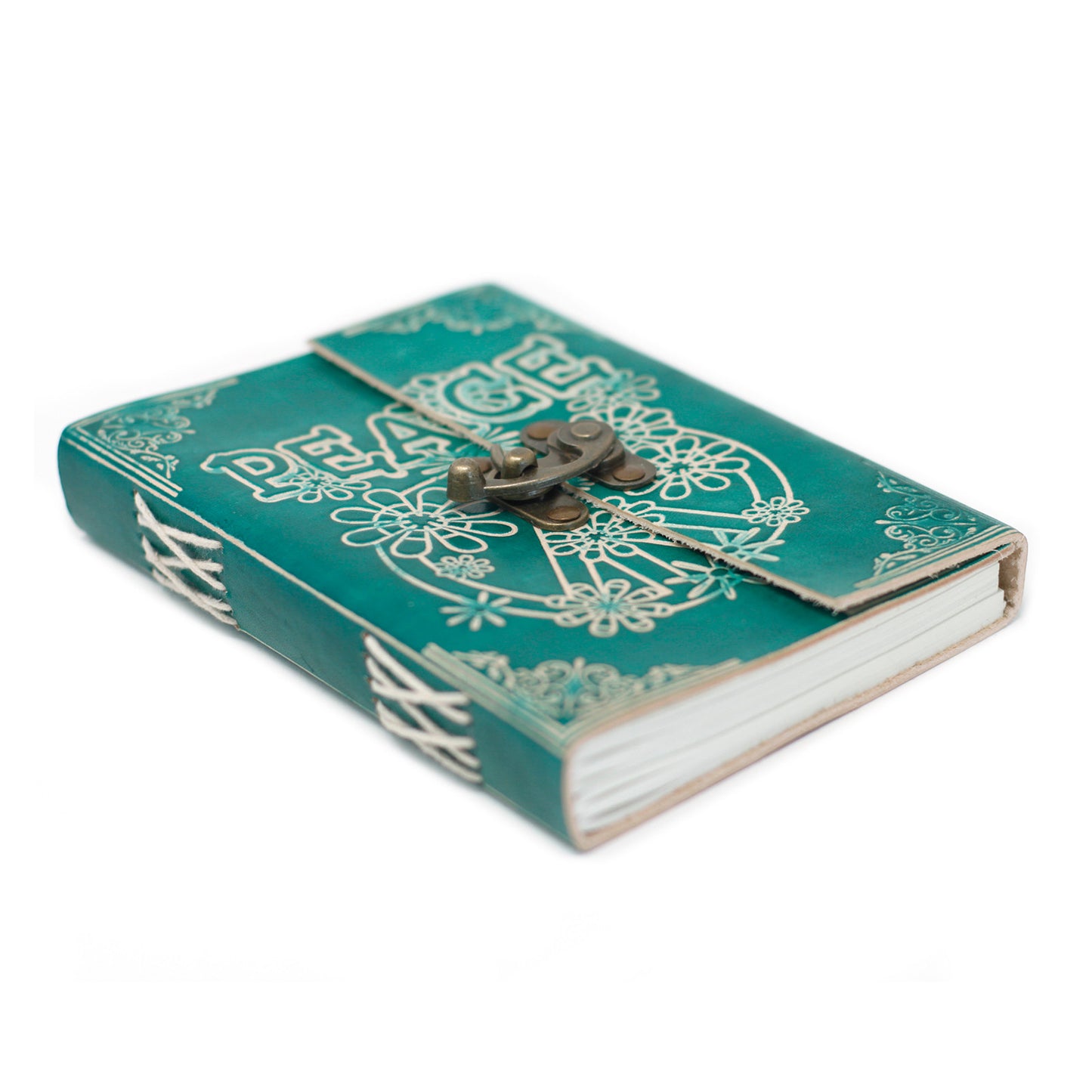 Carnets en cuir avec boucle (plusieurs modèles) - Feuilles blanches - 200 pages