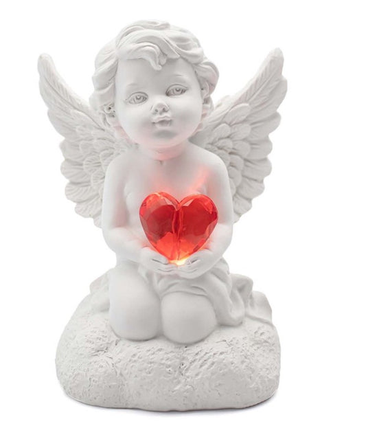 Ange gardien au cœur lumineux - Rouge passion