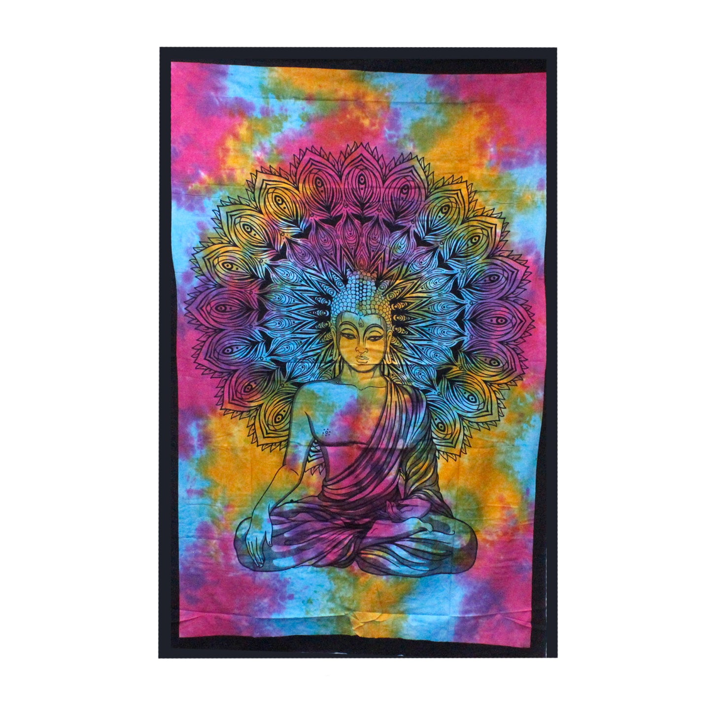 Couvre-lit ou Tenture murale en coton - Bouddha de paix (2 tailles)