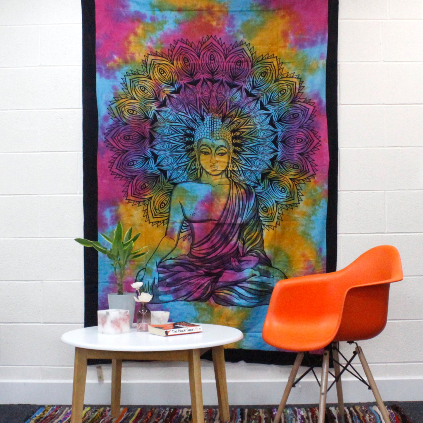 Couvre-lit ou Tenture murale en coton - Bouddha de paix (2 tailles)
