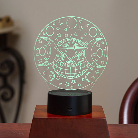 Lampe Triple Lune LED - Acrylique 3D