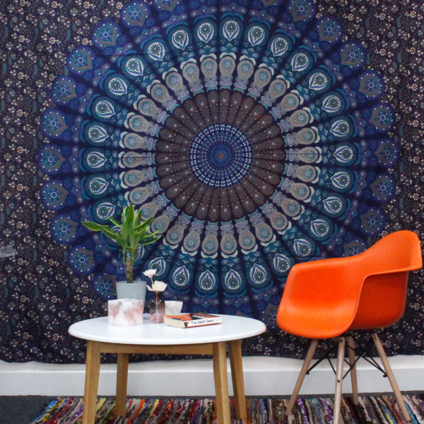 Couvre-lit ou Tenture murale en coton - Mandala classique (2 tailles)