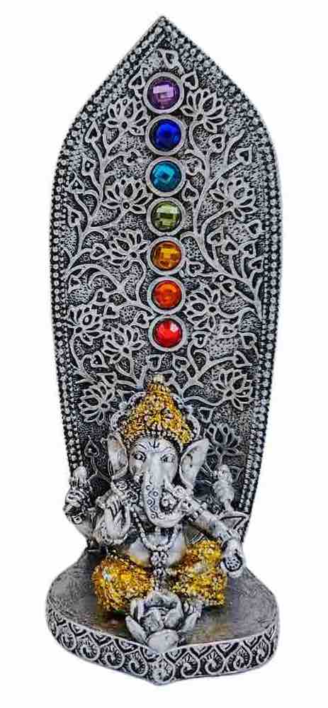 Porte-Encens Ganesh aux 7 chakras – Doré ou Argenté