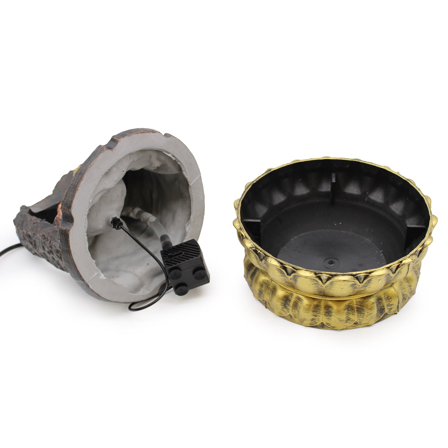 Fontaine de table Feng shui - Bouddha méditant doré - 30 cm
