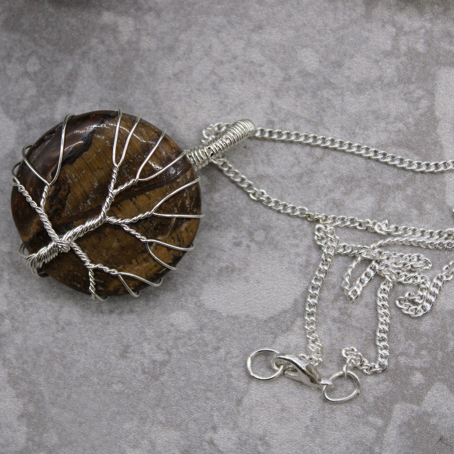 Collier Arbre de vie – Œil de tigre
