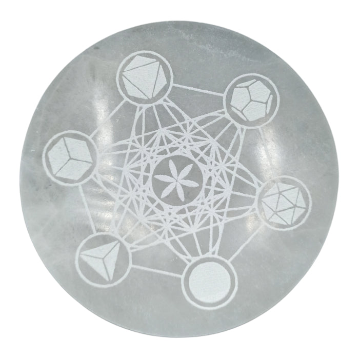 Grand disque de recharge en sélénite – 18 cm