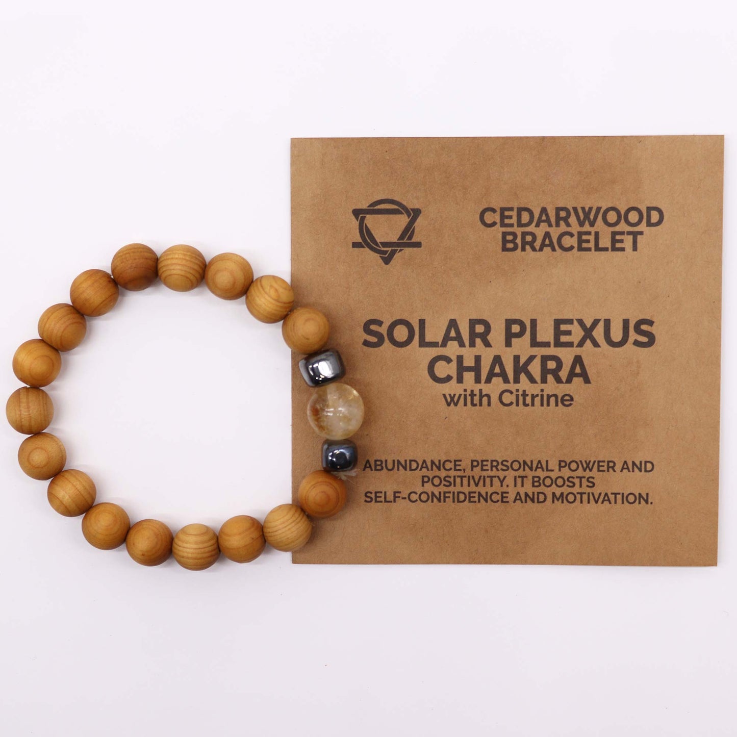 Bracelet en Bois de cèdre et Citrine pour homme