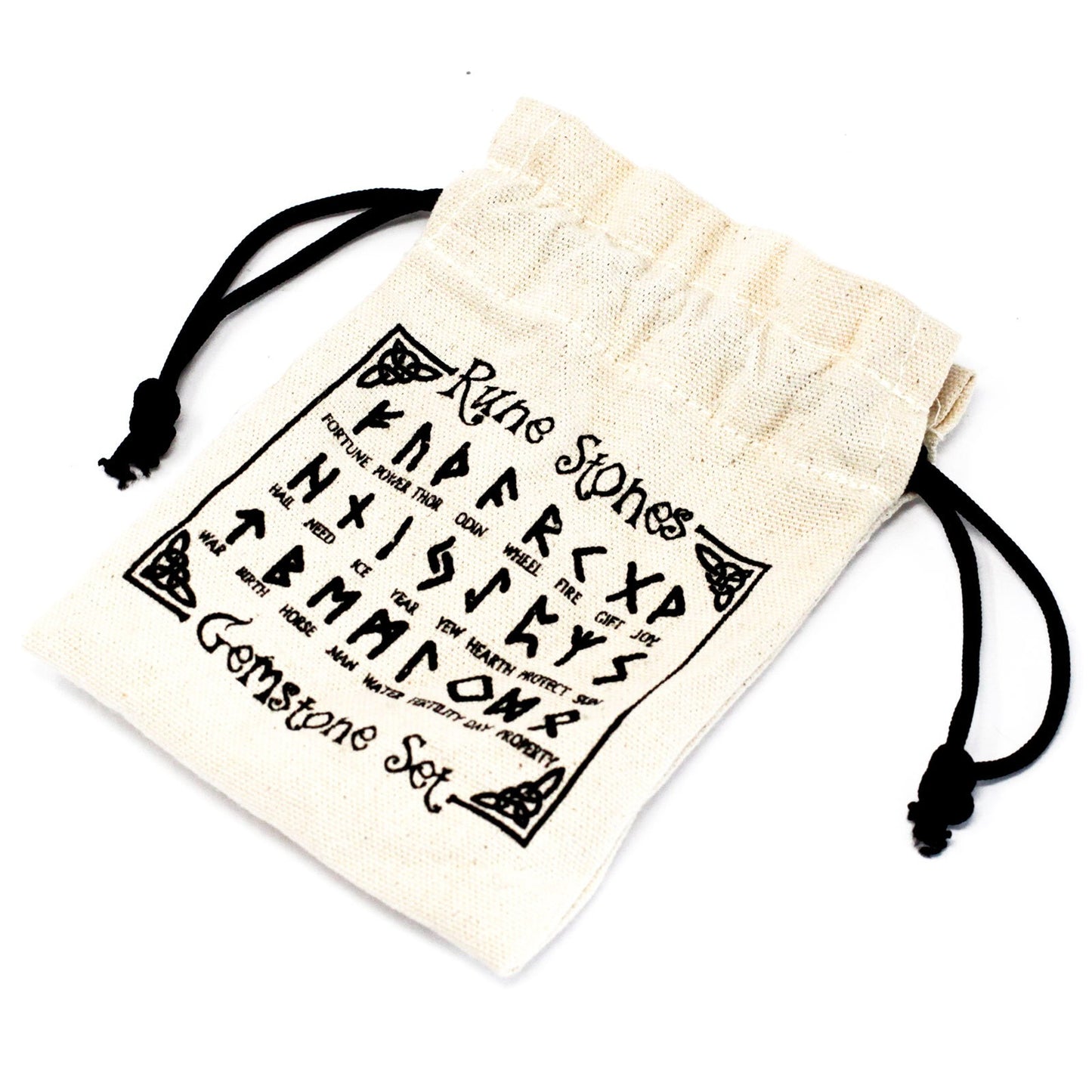 Pierres runiques avec leur pochette - Œil du tigre