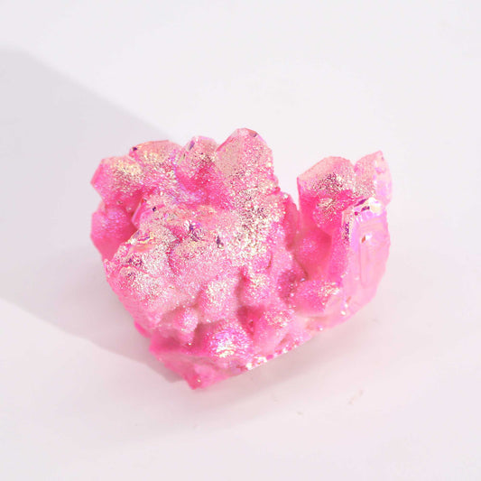 Géode de calcite - Aura rose halo Quartz - Quartz naturel amélioré moyen