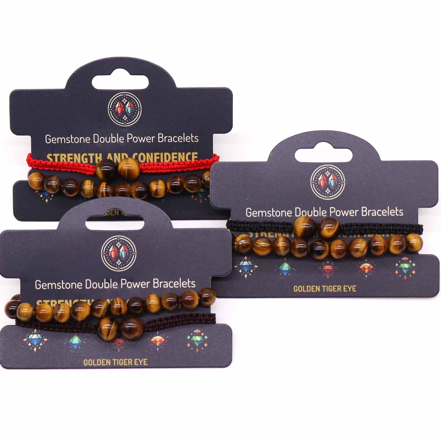 Bracelets double puissance avec pierres précieuses - Œil de tigre