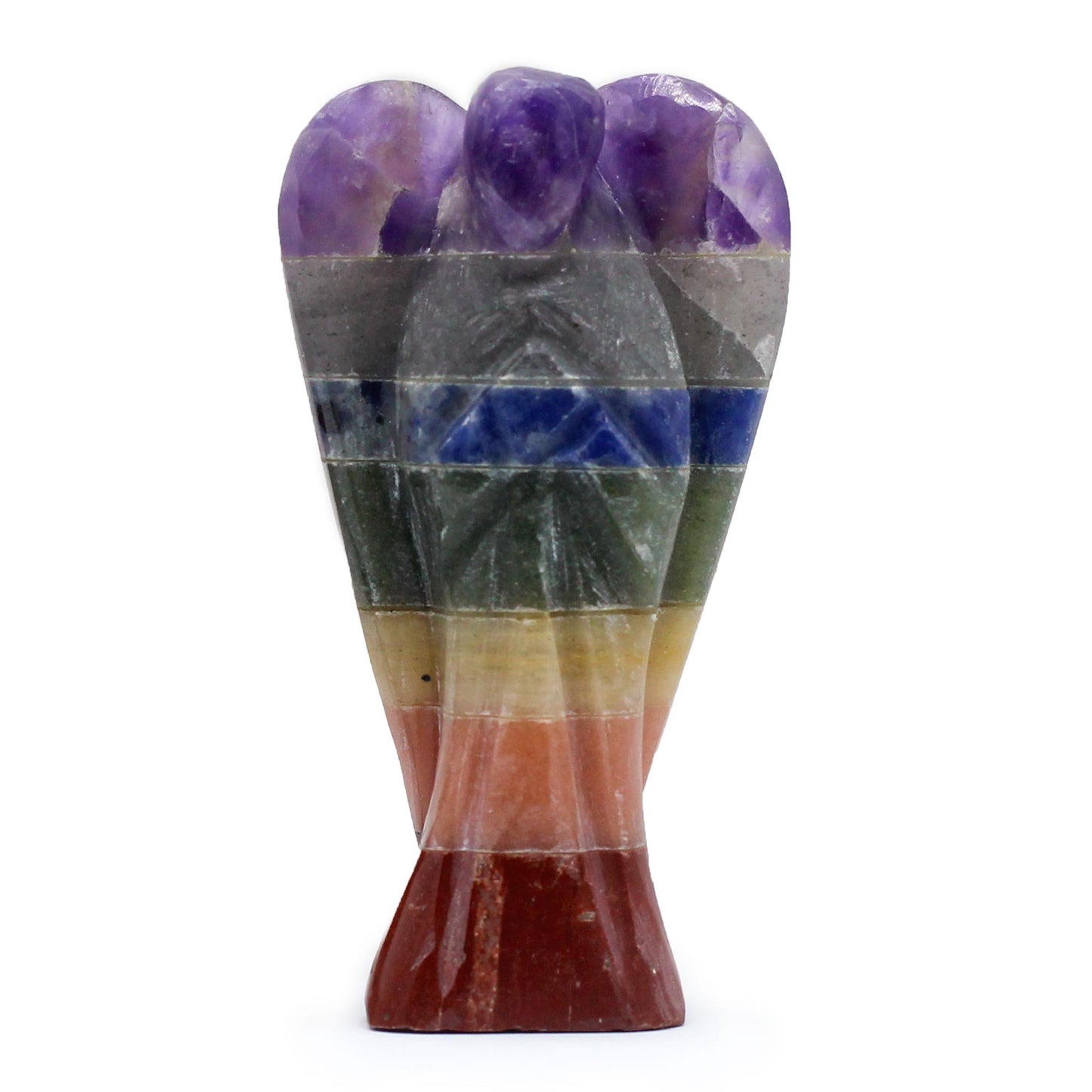 Mini Ange en pierre précieuse sculptée à la main - 7 chakras (2 tailles)