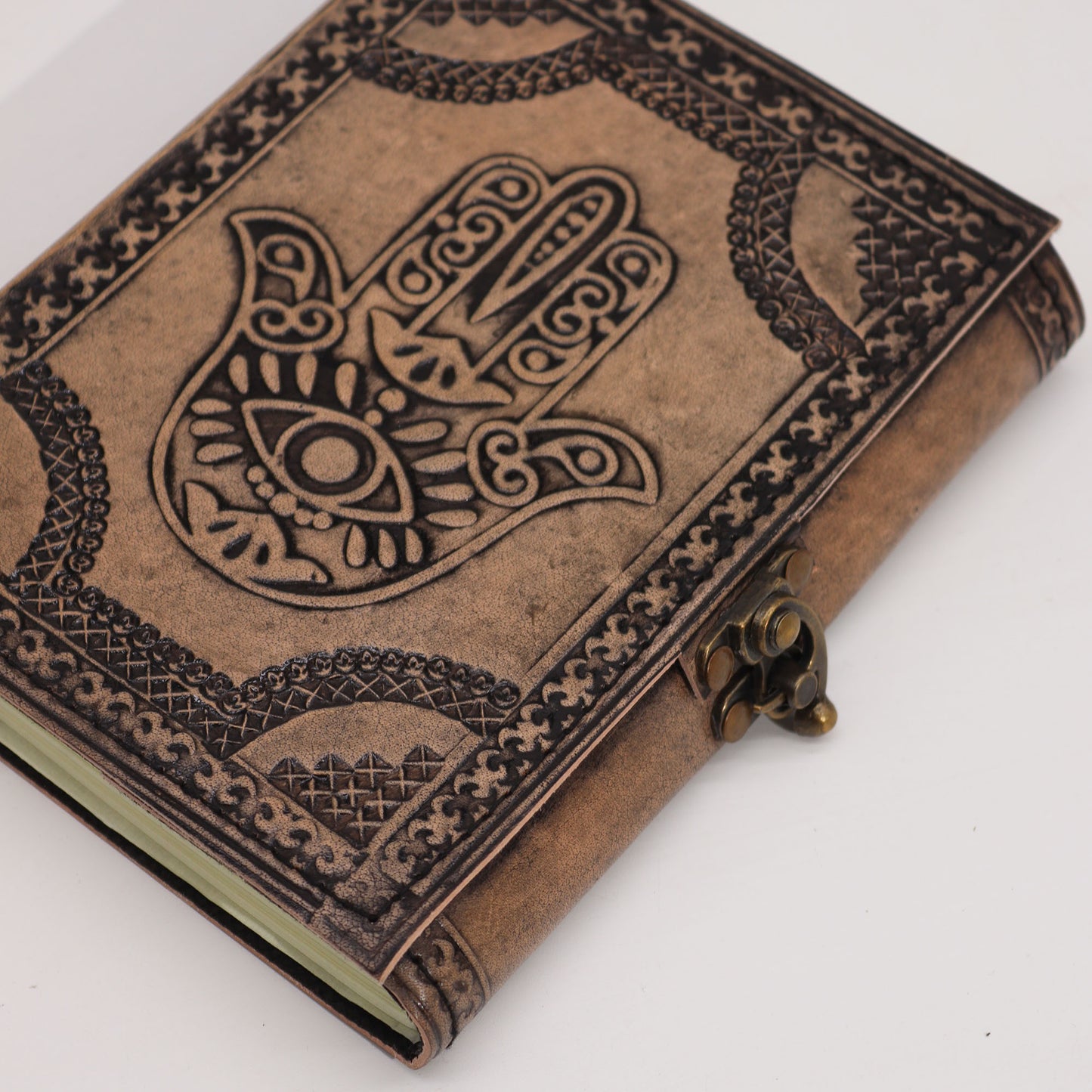 Main de Fatma - Carnet ésotérique - Gris antique - 200 pages - Bordure cousue