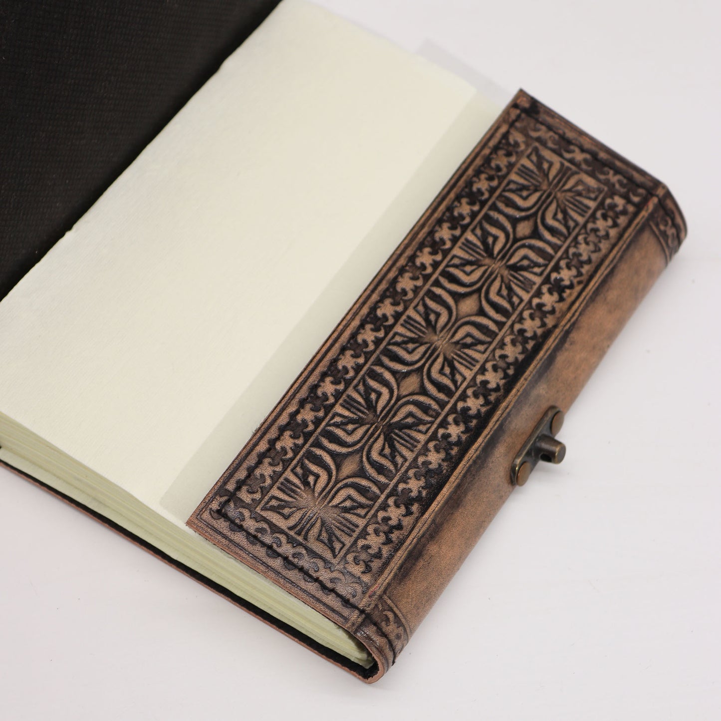Main de Fatma - Carnet ésotérique - Gris antique - 200 pages - Bordure cousue