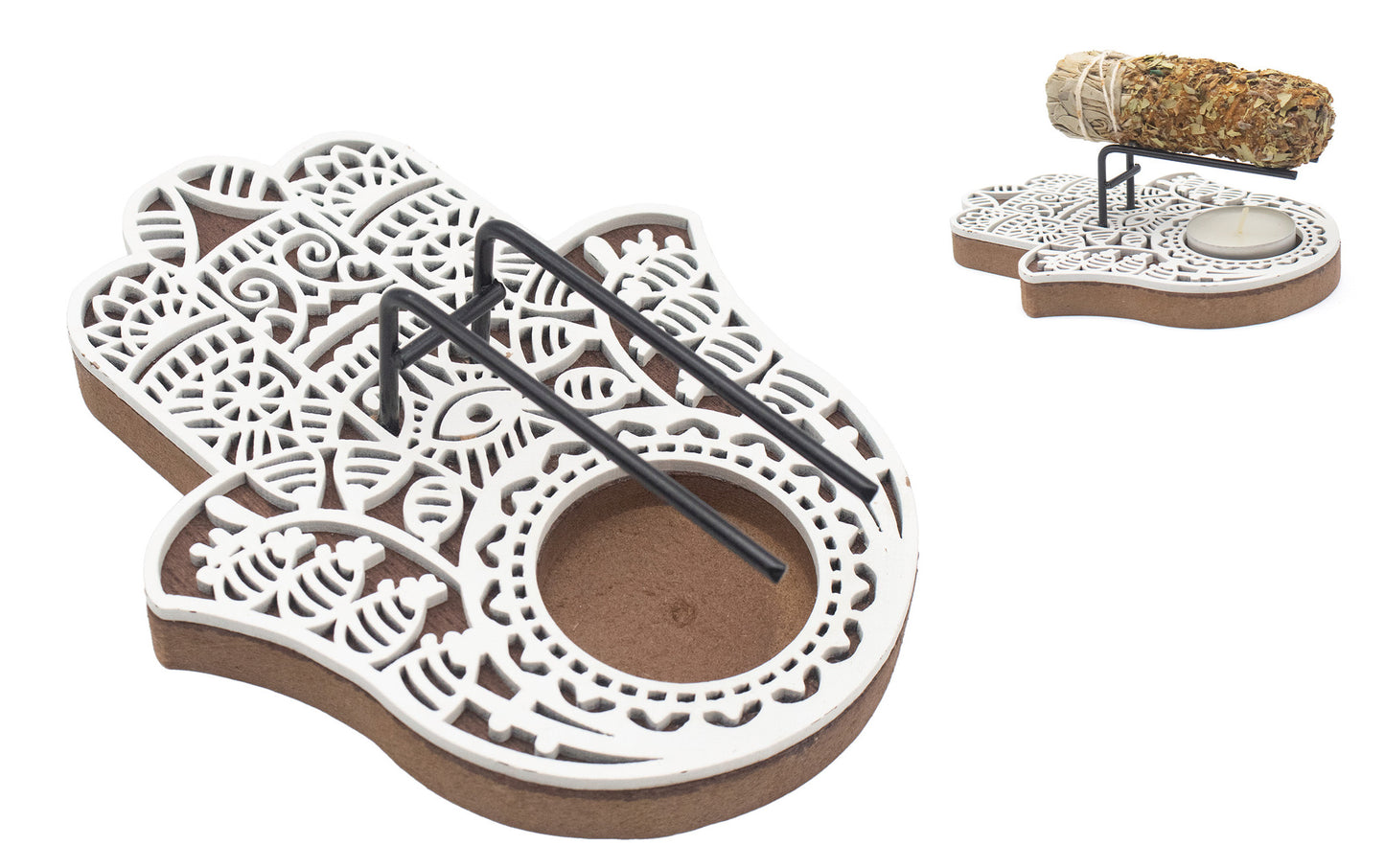 Brûleur de sauge - Main Hamsa Protectrice