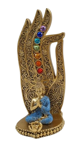 Porte-Encens Main de Bouddha Chakra – Sérénité & Harmonie - Doré ou Argenté