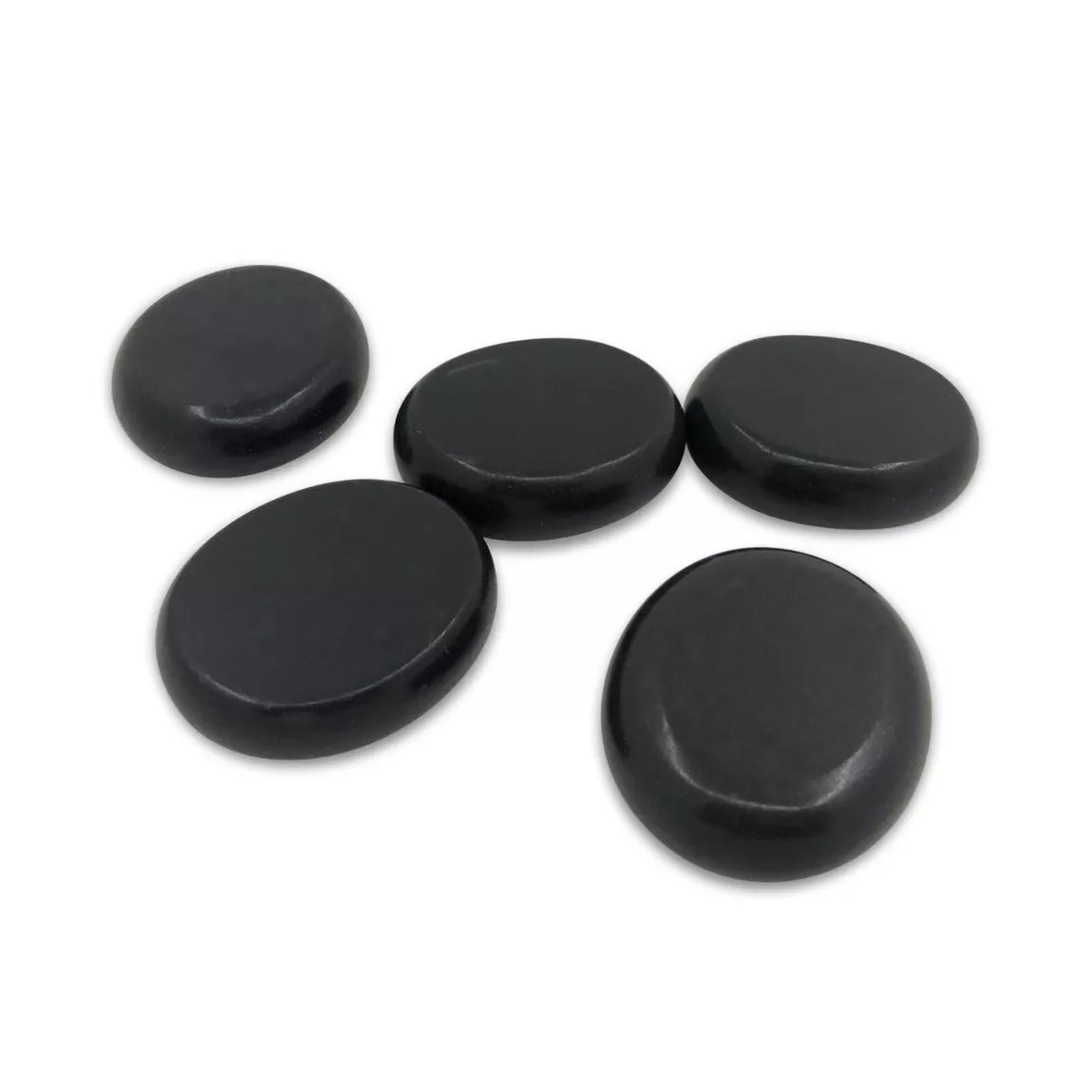 Set de 5 pierres chaudes de massage en basalte