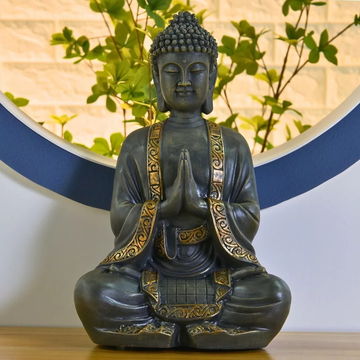 Grande statue Bouddha méditation (23x16x38 cm)
