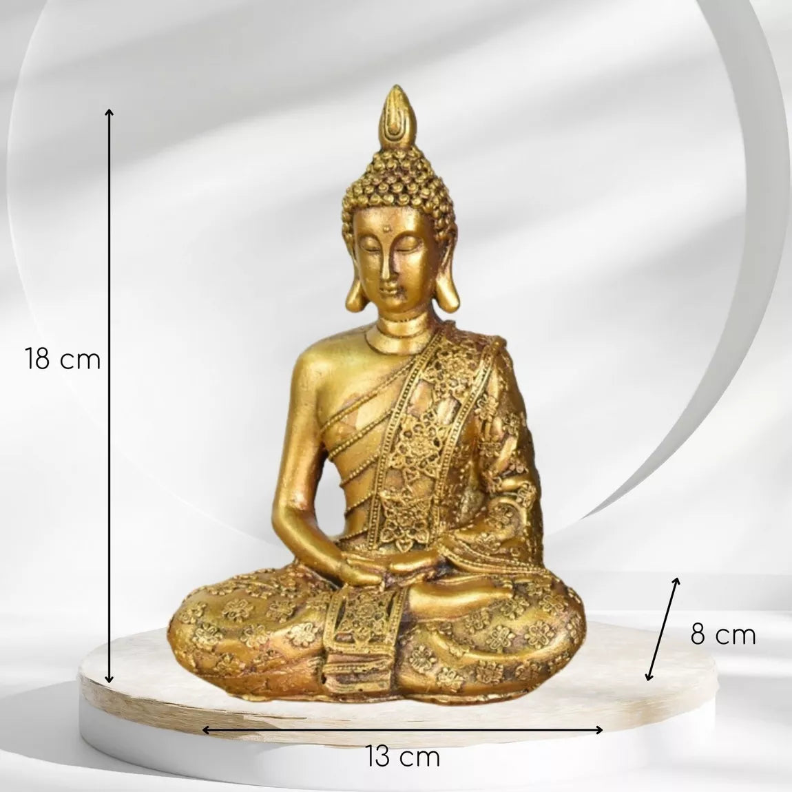 Bouddha doré SANCI (13x8x18 cm)