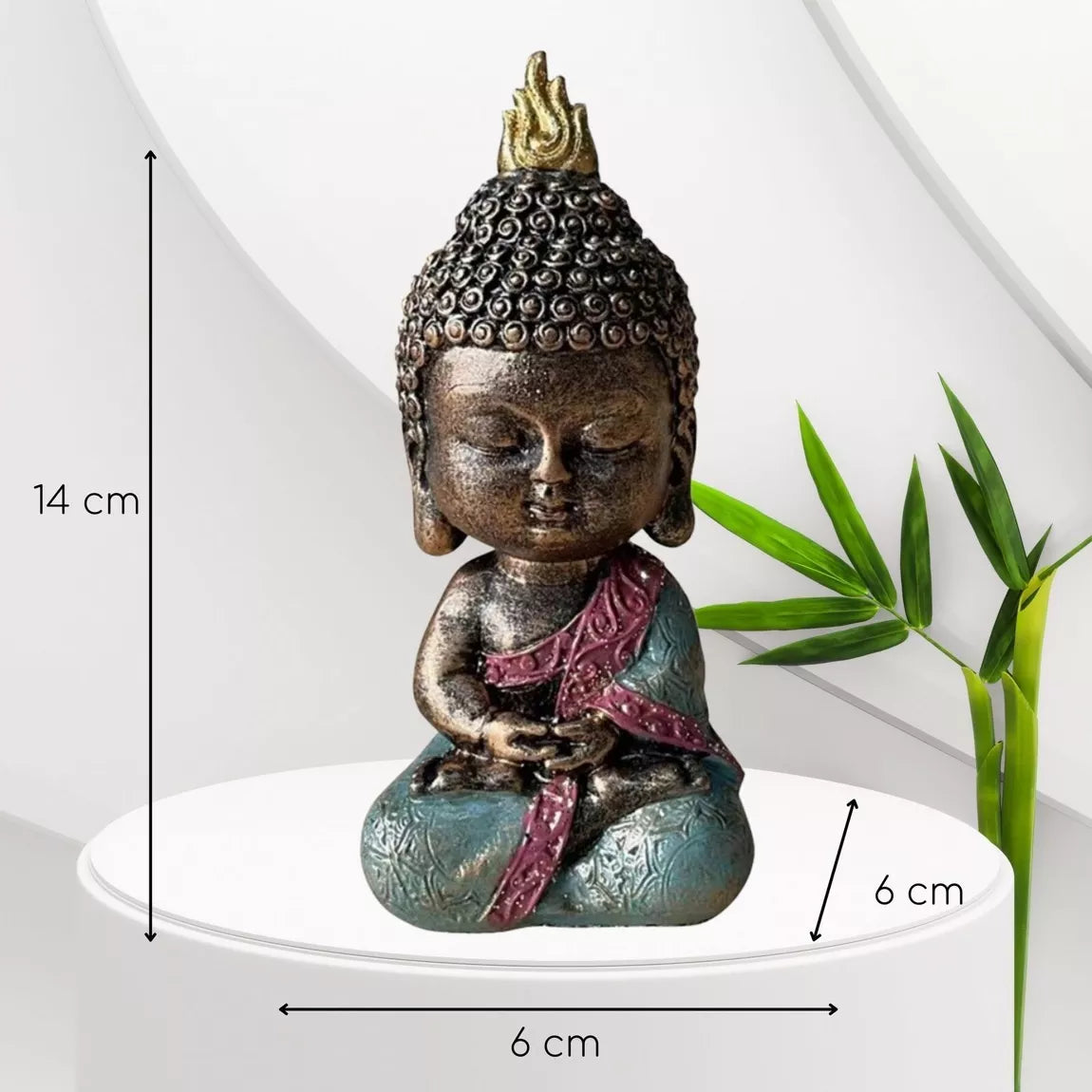 Statuette Bébé Bodhi vert (6,2x6,2x14 cm)