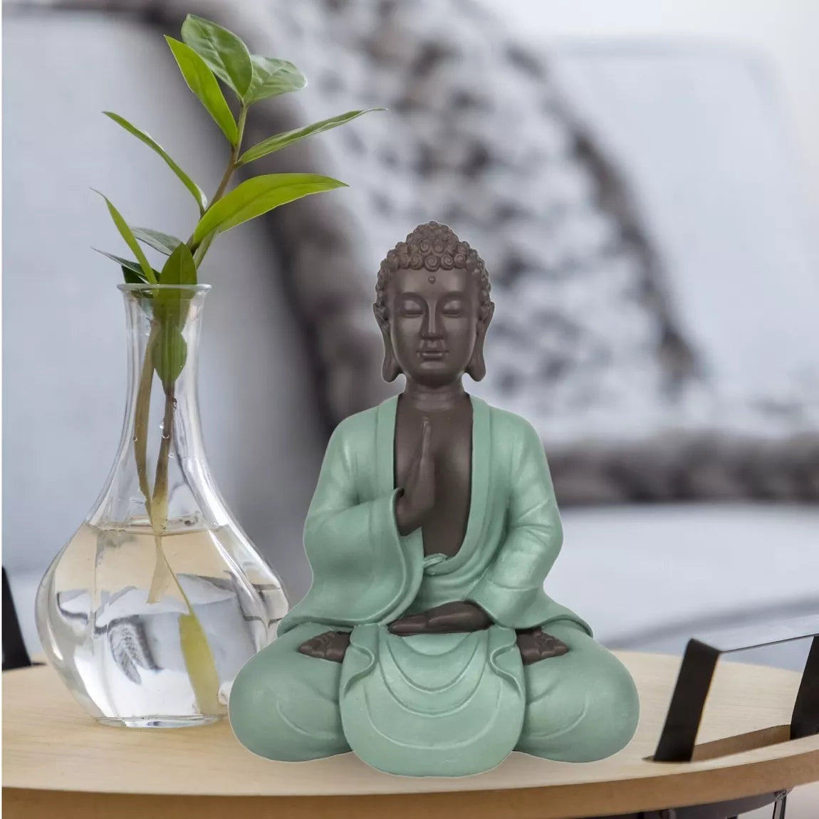 Statuette Bodhi vert (15x10x20 cm)