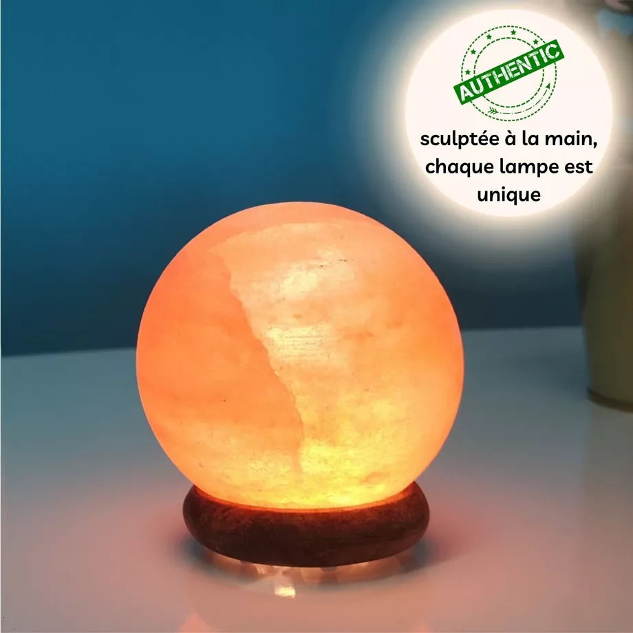 Lampe sel de l'Himalaya sphère sur USB - 8 cm x 8 cm