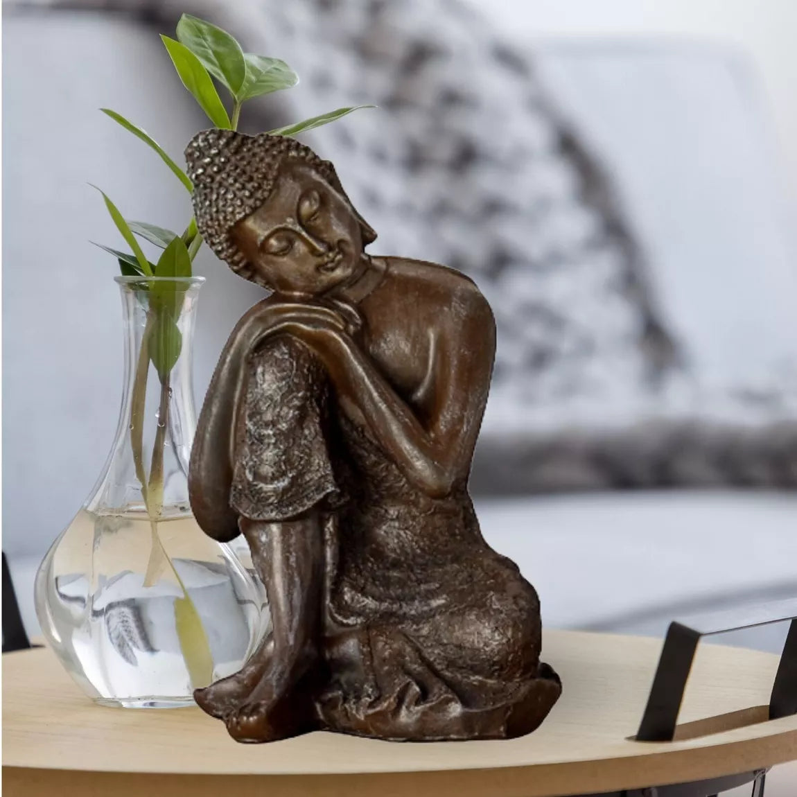 Statuette Bouddha Thai penseur (8x13x18 cm)