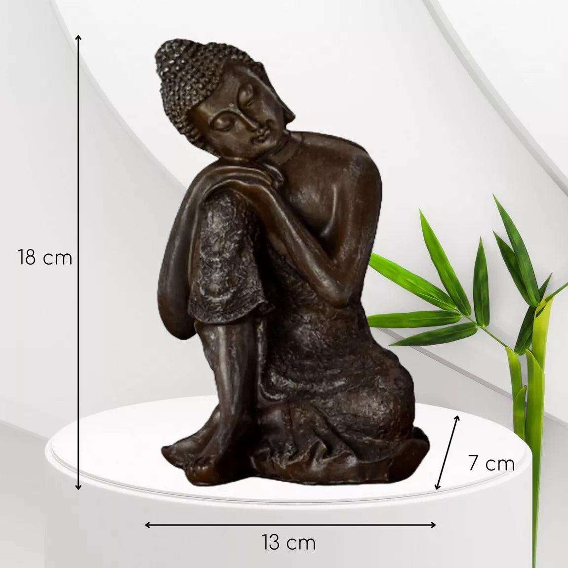 Statuette Bouddha Thai penseur (8x13x18 cm)
