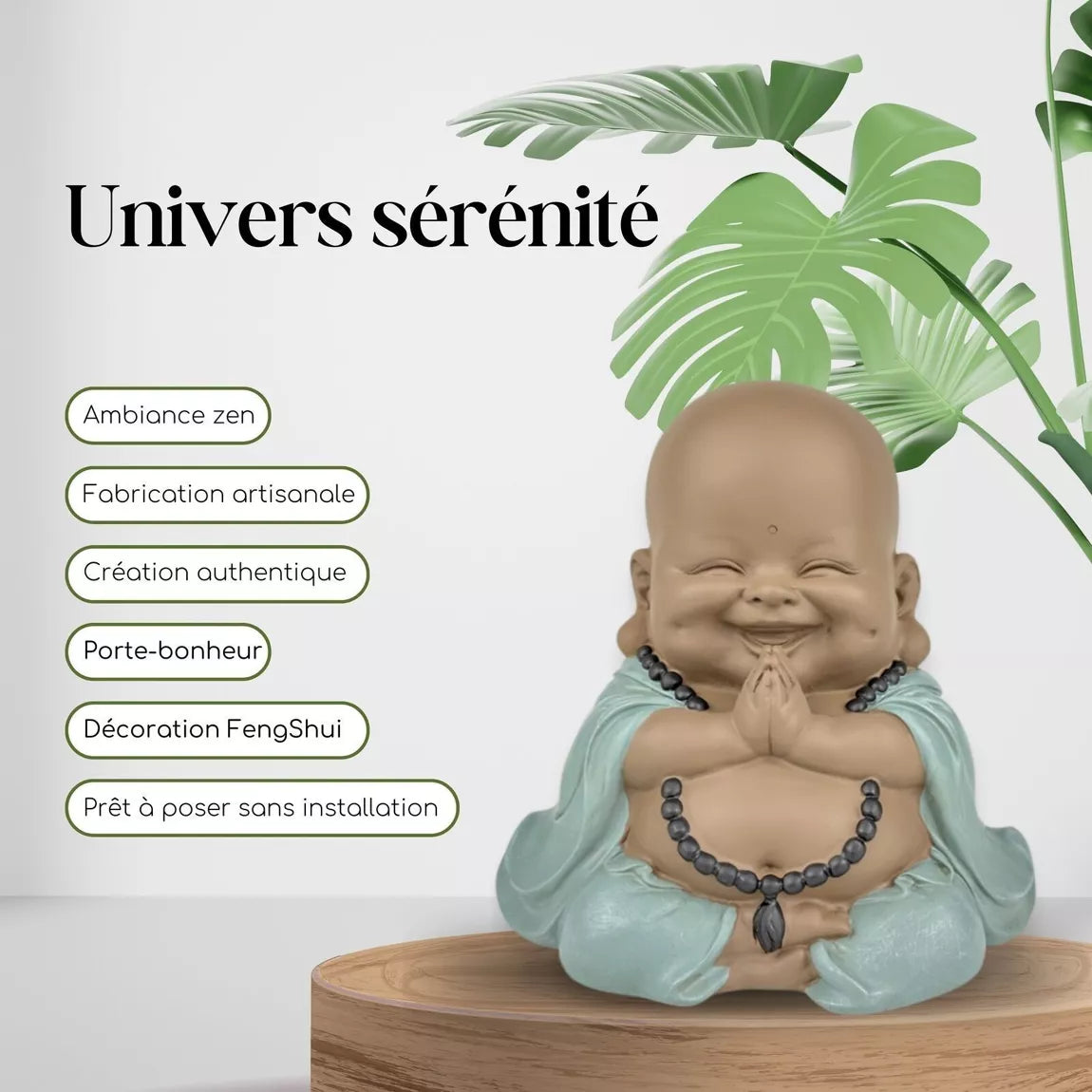 Statuette Bouddha Rieur (21x15,5x20 cm)