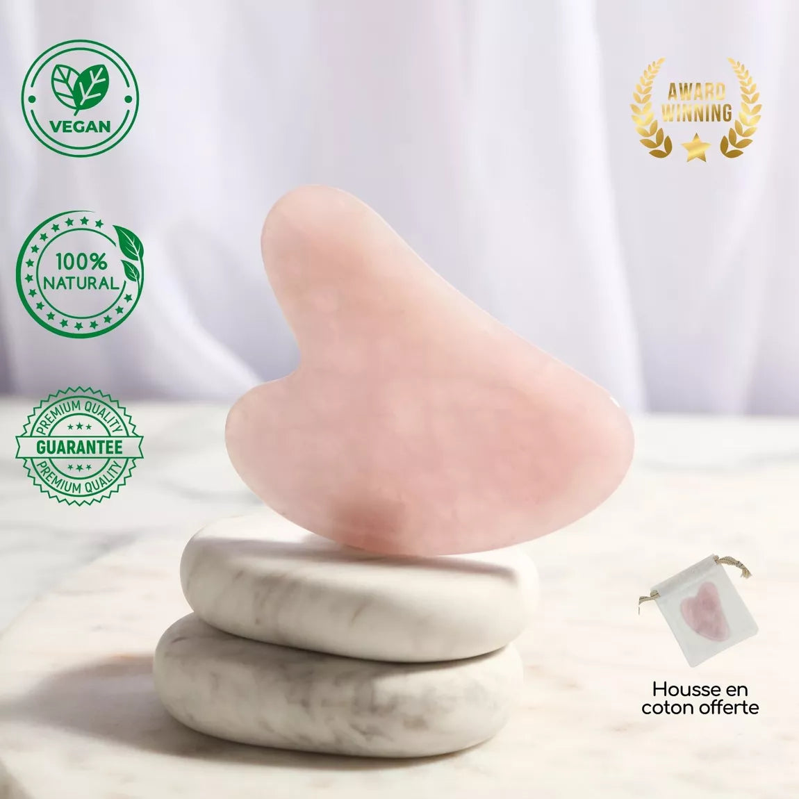 Gua Sha Quartz rose