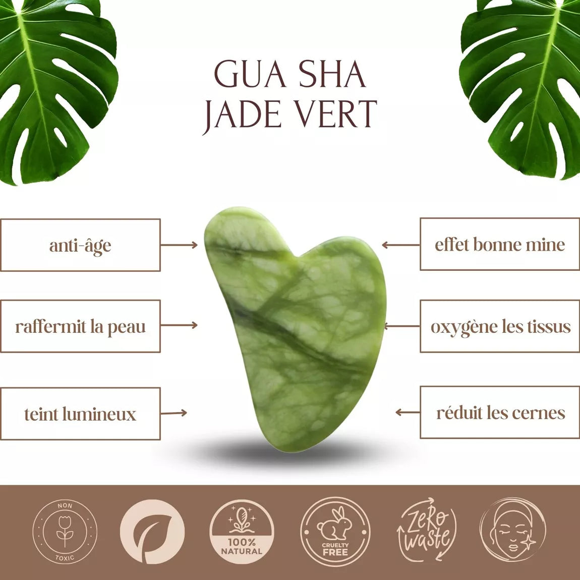 Gua Sha Jade Vert