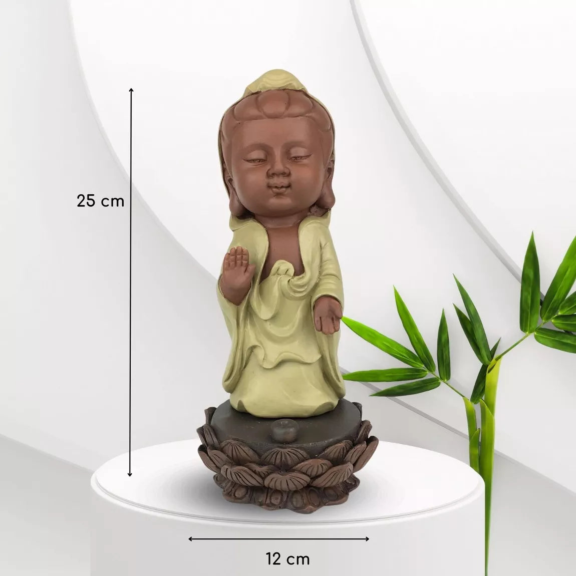 Statuette Bouddha porte-encens - AKSHOBHYA (12x12x25 cm)