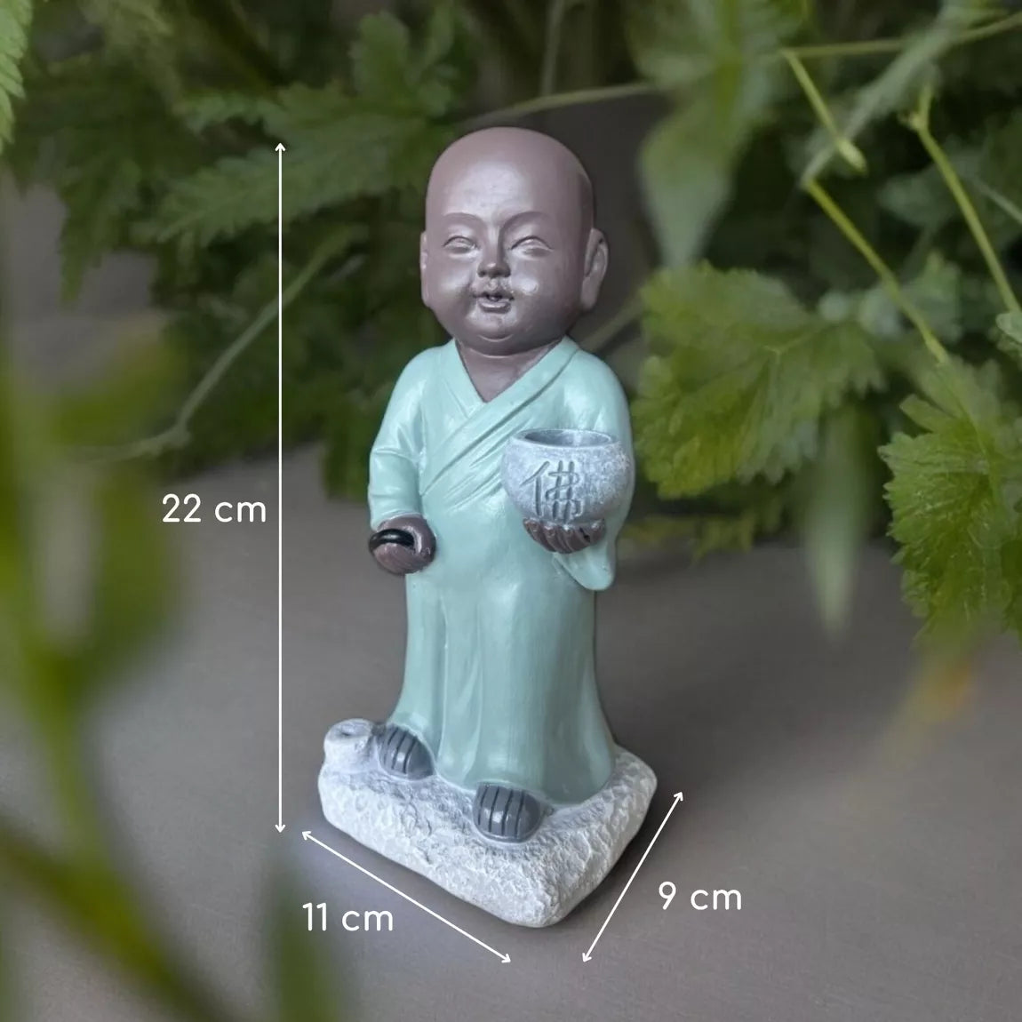 Statuette Bouddha porte-encens - AUMÔNE (9x11x22 cm)