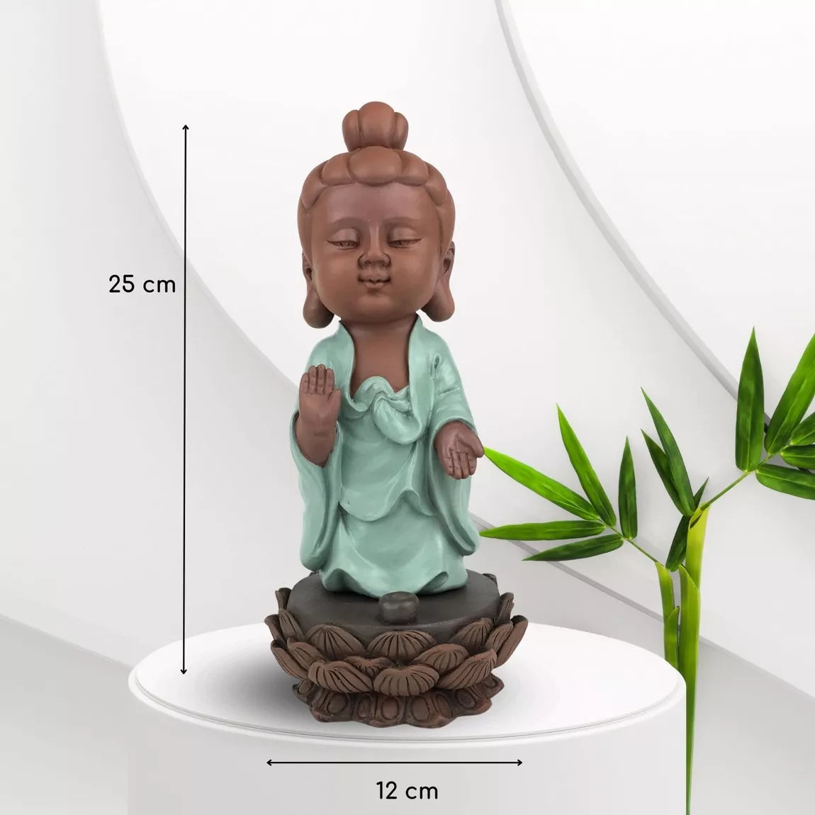 Statuette Bouddha porte-encens - DIPAMKARA (12x12x25 cm)