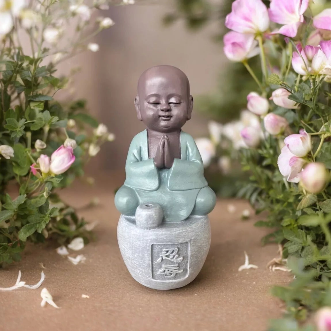 Statuette Bouddha porte-encens - TOLÉRANCE (7x6x14 cm)