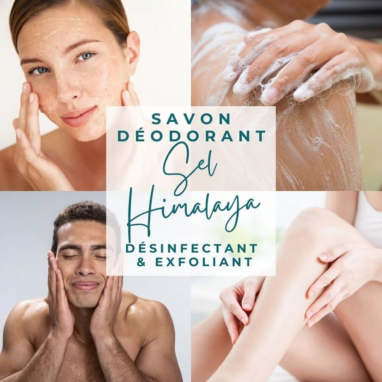 Savon artisanal 100 % naturel au sel de l'Himalaya