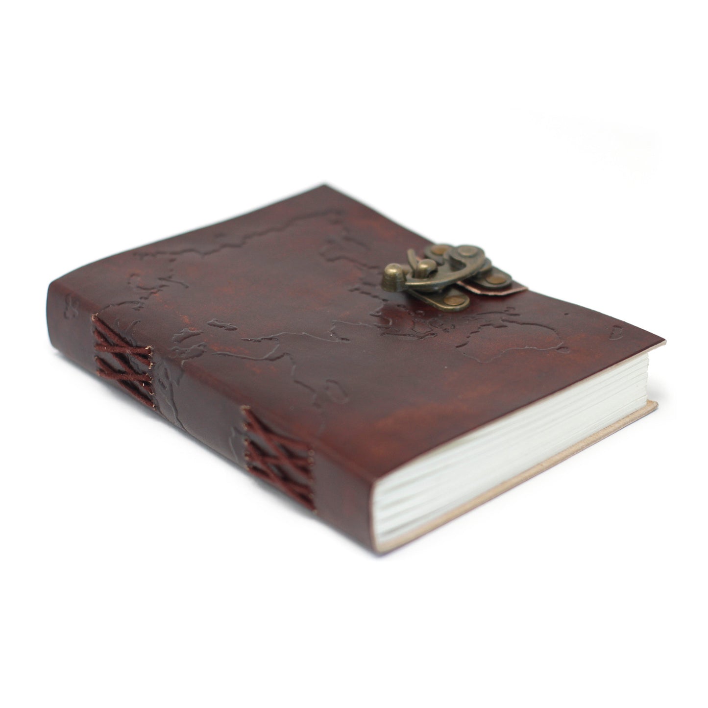 Carnets en cuir avec boucle (plusieurs modèles) - Feuilles blanches - 200 pages