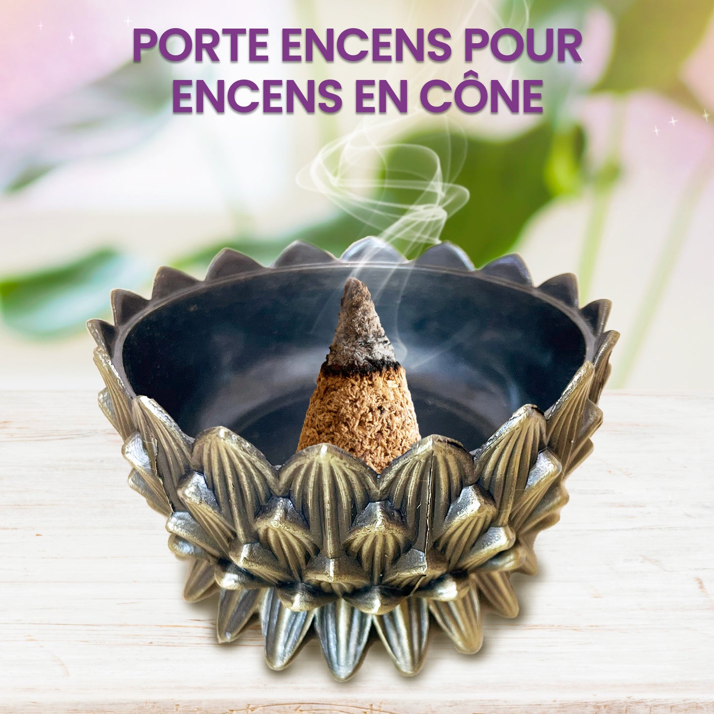 Porte encens lotus