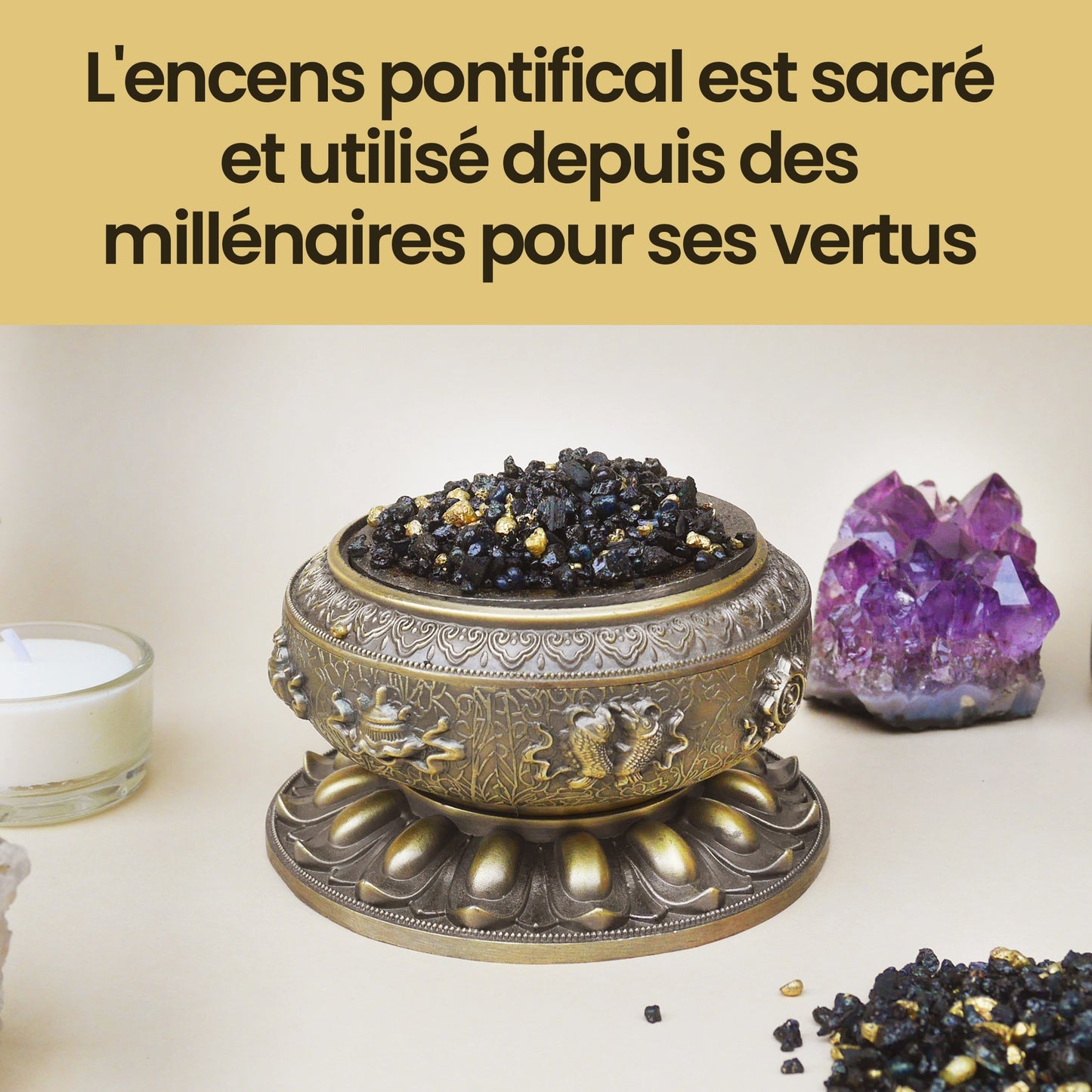 Encens pontifical naturel en grains - 100 g (en vrac ou en sachet)
