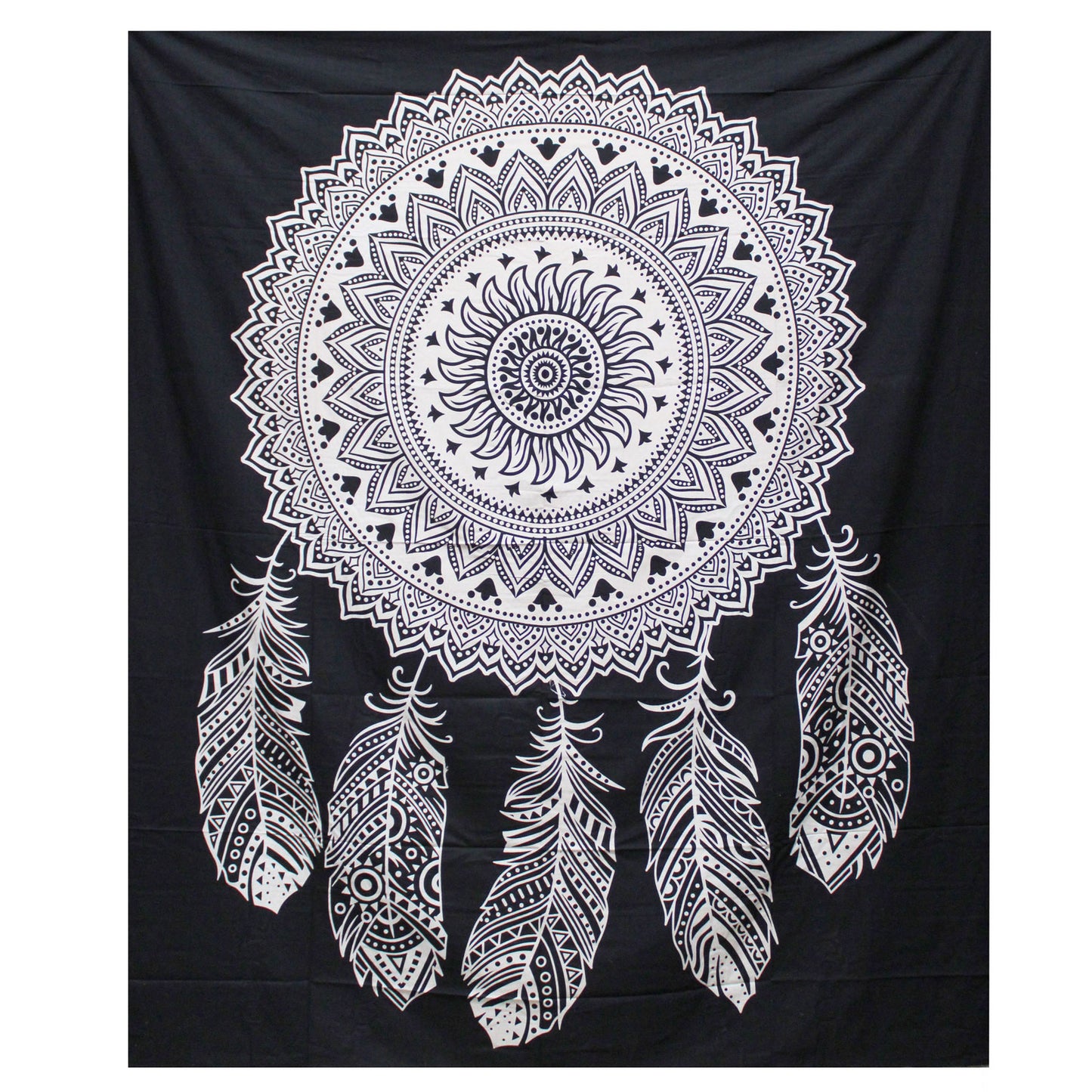 Couvre-lit ou Tenture murale en coton - N&B - Plusieurs modèles (200x230 cm)